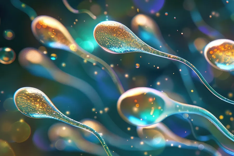 Low-Sperm-Count-Clinic 3D illustration of sperm swimming. Get low sperm count treatment from Kane Lai, MD in Dallas-Fort Worth Metroplex.